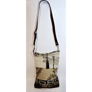 Handcrafted Crossbody Shoulder Tapestry Purse Dragonfly Reversible Multicolor LG